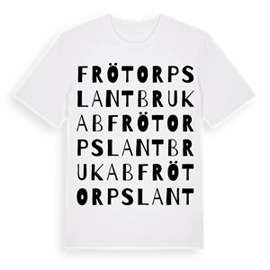 Frötorps Lantbruk AB ordlek t-shirt – ekologisk bomull t-shirt från Pinshirt