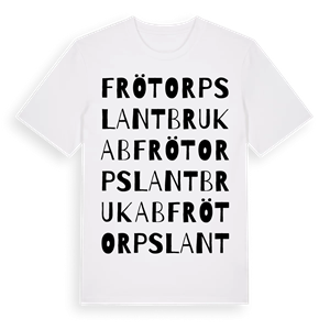 Frötorps Lantbruk AB ordlek t-shirt – ekologisk bomull t-shirt från Pinshirt