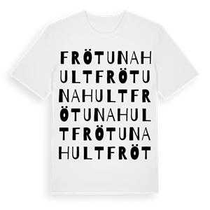 Frötunahult ordlek t-shirt – ekologisk bomull t-shirt från Pinshirt