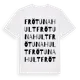 White t-shirt med Frötunahult ordlek t-shirt