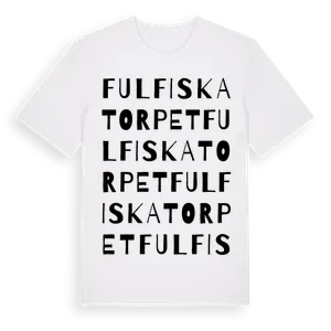 Fulfiskatorpet ordlek t-shirt – ekologisk bomull t-shirt från Pinshirt