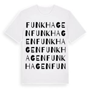 Funkhagen ordlek t-shirt – ekologisk bomull t-shirt från Pinshirt