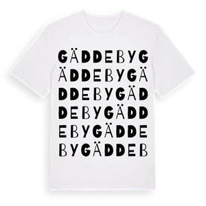 Gäddeby ordlek t-shirt – ekologisk bomull t-shirt från Pinshirt