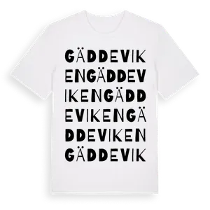 Gäddeviken ordlek t-shirt – ekologisk bomull t-shirt från Pinshirt