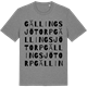 Mid Heather Gray t-shirt med Gällingsjötorp ordlek t-shirt