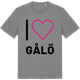 Mid Heather Gray t-shirt med Jag älskar Gålö t-shirt stort tryck