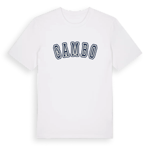 Gambo college t-shirt – ekologisk bomull t-shirt från Pinshirt