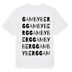 Gambyberg ordlek t-shirt – ekologisk bomull t-shirt från Pinshirt
