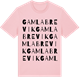 Pink Cotton t-shirt med Gamla Brevik ordlek t-shirt