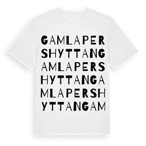 Gamla Pershyttan ordlek t-shirt – ekologisk bomull t-shirt från Pinshirt