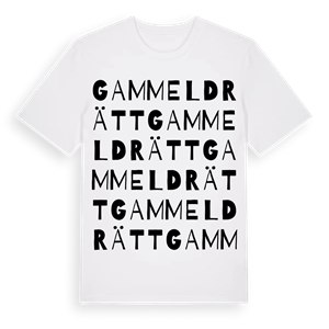 Gammeldrätt ordlek t-shirt – ekologisk bomull t-shirt från Pinshirt