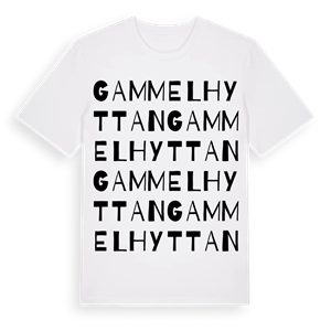 Gammelhyttan ordlek t-shirt – ekologisk bomull t-shirt från Pinshirt
