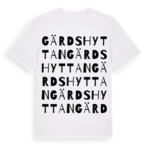 Gärdshyttan ordlek t-shirt – ekologisk bomull t-shirt från Pinshirt