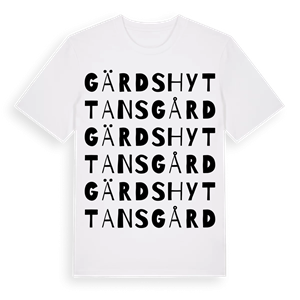 Gärdshyttans gård ordlek t-shirt – ekologisk bomull t-shirt från Pinshirt