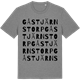 Mid Heather Gray t-shirt med Gåstjärnstorp ordlek t-shirt