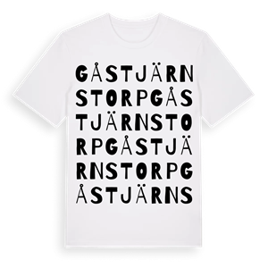 Gåstjärnstorp ordlek t-shirt – ekologisk bomull t-shirt från Pinshirt
