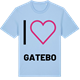 Blue Soul t-shirt med Jag älskar Gatebo t-shirt stort tryck