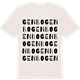 Vintage White t-shirt med Genbo ordlek t-shirt