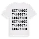 White t-shirt med Getabo ordlek t-shirt