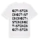 White t-shirt med Getastenen ordlek t-shirt