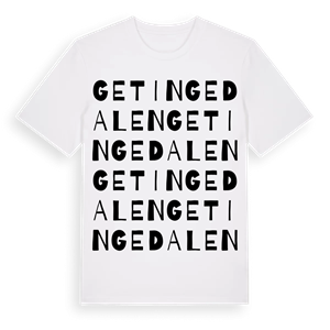 Getingedalen ordlek t-shirt – ekologisk bomull t-shirt från Pinshirt