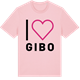 Pink Cotton t-shirt med Jag älskar Gibo t-shirt stort tryck