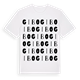 White t-shirt med Gibo ordlek t-shirt