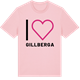 Pink Cotton t-shirt med Jag älskar Gillberga t-shirt stort tryck