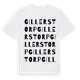 White t-shirt med Gillerstorp ordlek t-shirt