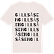 Vintage White t-shirt med Gillsåsen ordlek t-shirt
