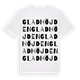 Gladhöjden ordlek t-shirt