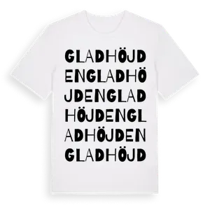 Gladhöjden ordlek t-shirt – ekologisk bomull t-shirt från Pinshirt