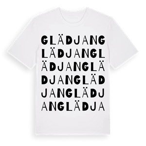 Glädjan ordlek t-shirt – ekologisk bomull t-shirt från Pinshirt