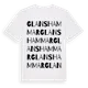 White t-shirt med Glanshammar ordlek t-shirt