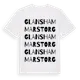 White t-shirt med Glanshammars Torg ordlek t-shirt