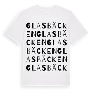 Glasbäcken ordlek t-shirt – ekologisk bomull t-shirt från Pinshirt