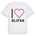 Jag älskar Glifsa t-shirt stort tryck