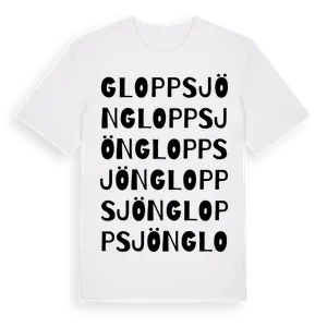 Gloppsjön ordlek t-shirt – ekologisk bomull t-shirt från Pinshirt