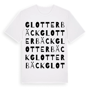 Glotterbäck ordlek t-shirt – ekologisk bomull t-shirt från Pinshirt