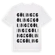 White t-shirt med Gölinge ordlek t-shirt