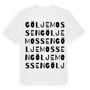 Göljemossen ordlek t-shirt – ekologisk bomull t-shirt från Pinshirt
