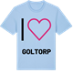 Blue Soul t-shirt med Jag älskar Goltorp t-shirt stort tryck