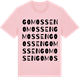 Pink Cotton t-shirt med Gomossen ordlek t-shirt