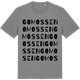 Mid Heather Gray t-shirt med Gomossen ordlek t-shirt
