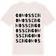 Vintage White t-shirt med Gomossen ordlek t-shirt