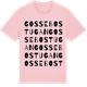 Pink Cotton t-shirt med Gossebostugan ordlek t-shirt