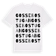 White t-shirt med Gossebostugan ordlek t-shirt