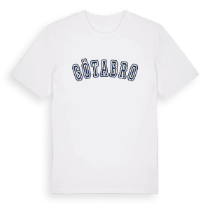 Götabro college t-shirt – ekologisk bomull t-shirt från Pinshirt