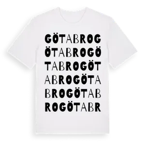 Götabro ordlek t-shirt – ekologisk bomull t-shirt från Pinshirt