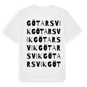 Götarsvik ordlek t-shirt – ekologisk bomull t-shirt från Pinshirt